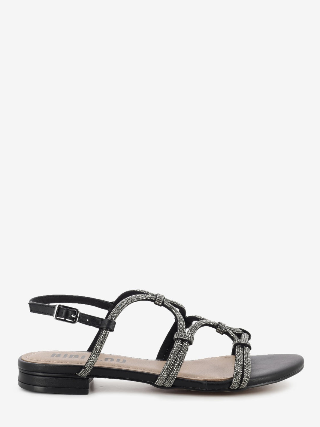 Jewelled black sandal