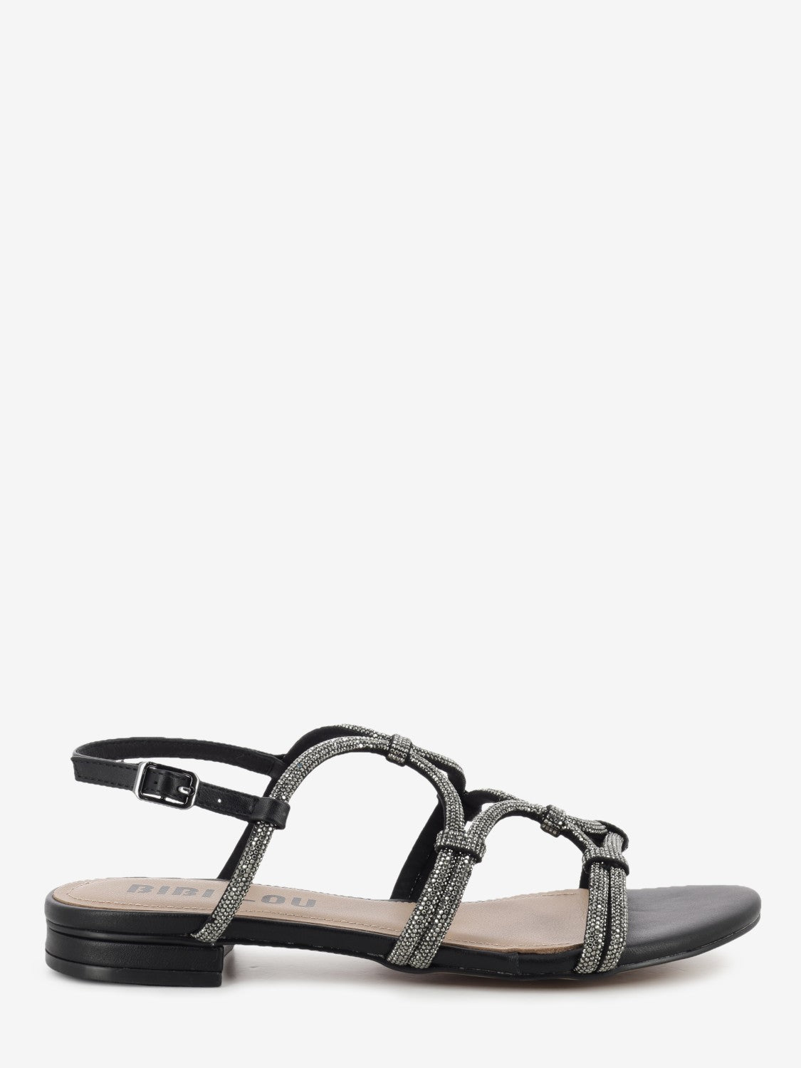 Jewelled black sandal