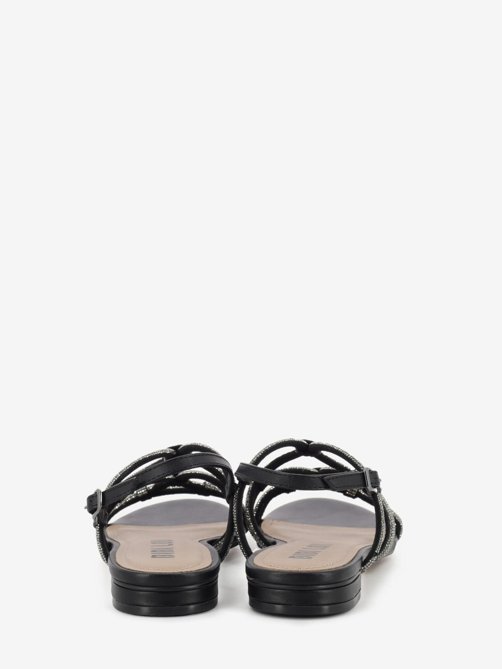 Jewelled black sandal