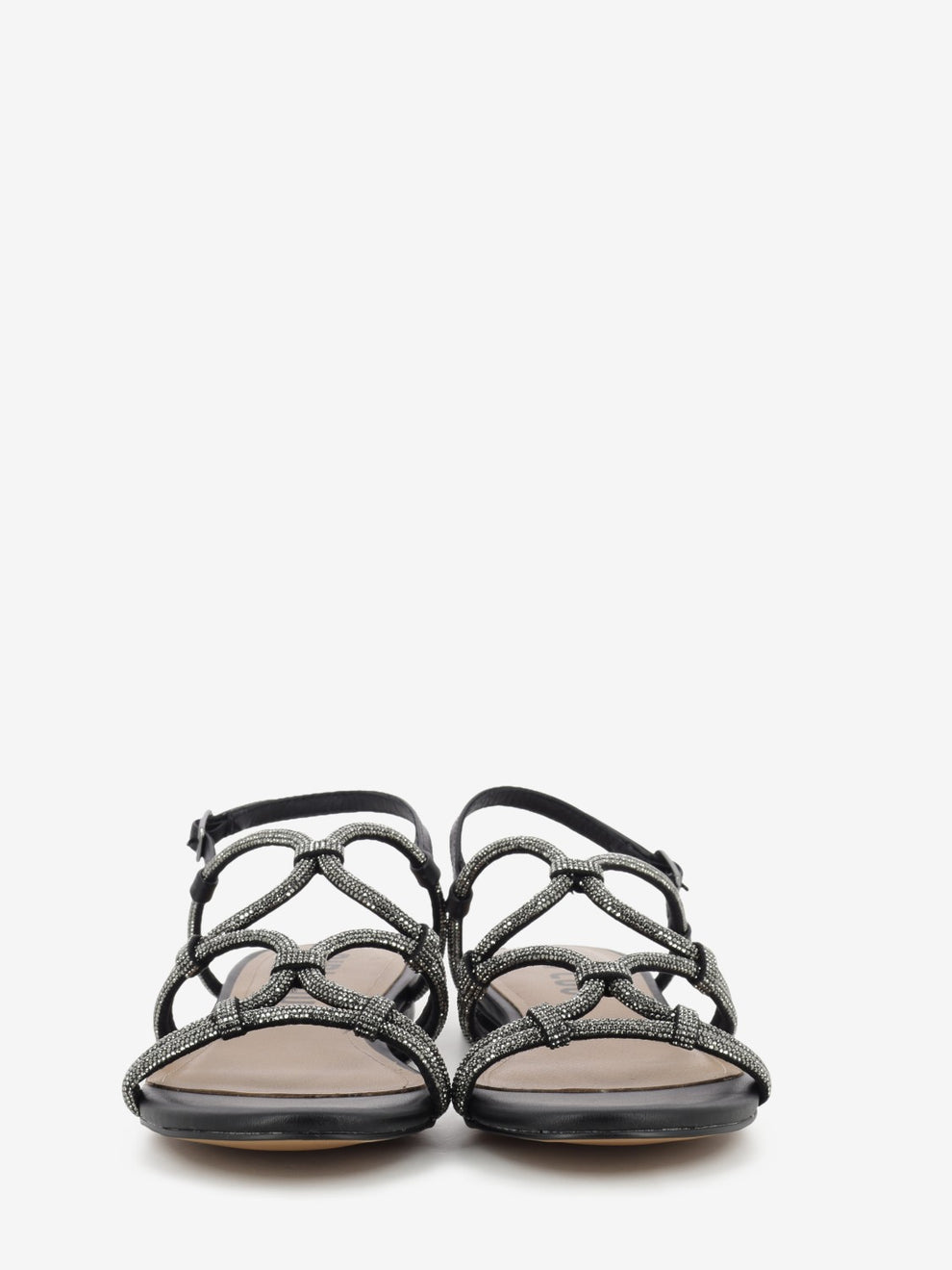 Jewelled black sandal