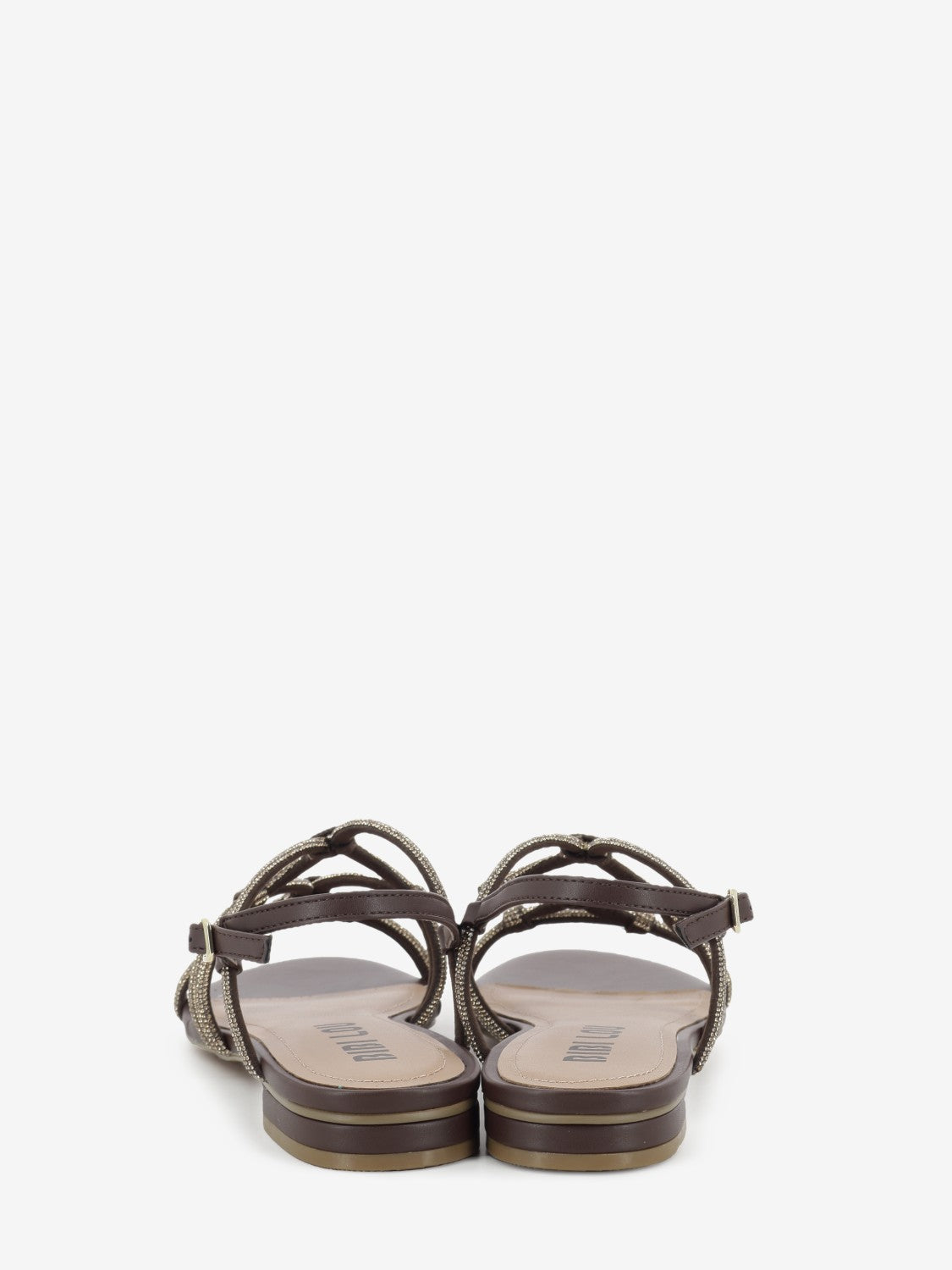 Brown jeweled sandal