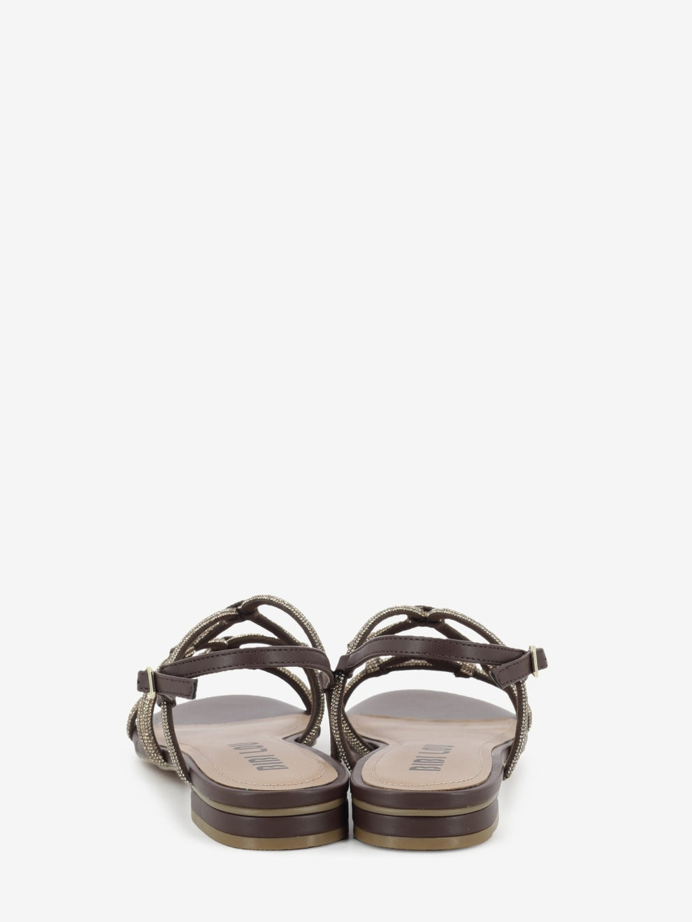 Brown jeweled sandal