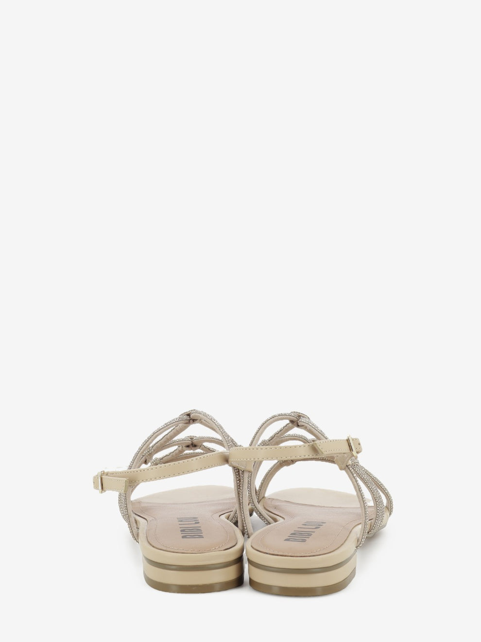 Nude jeweled sandal