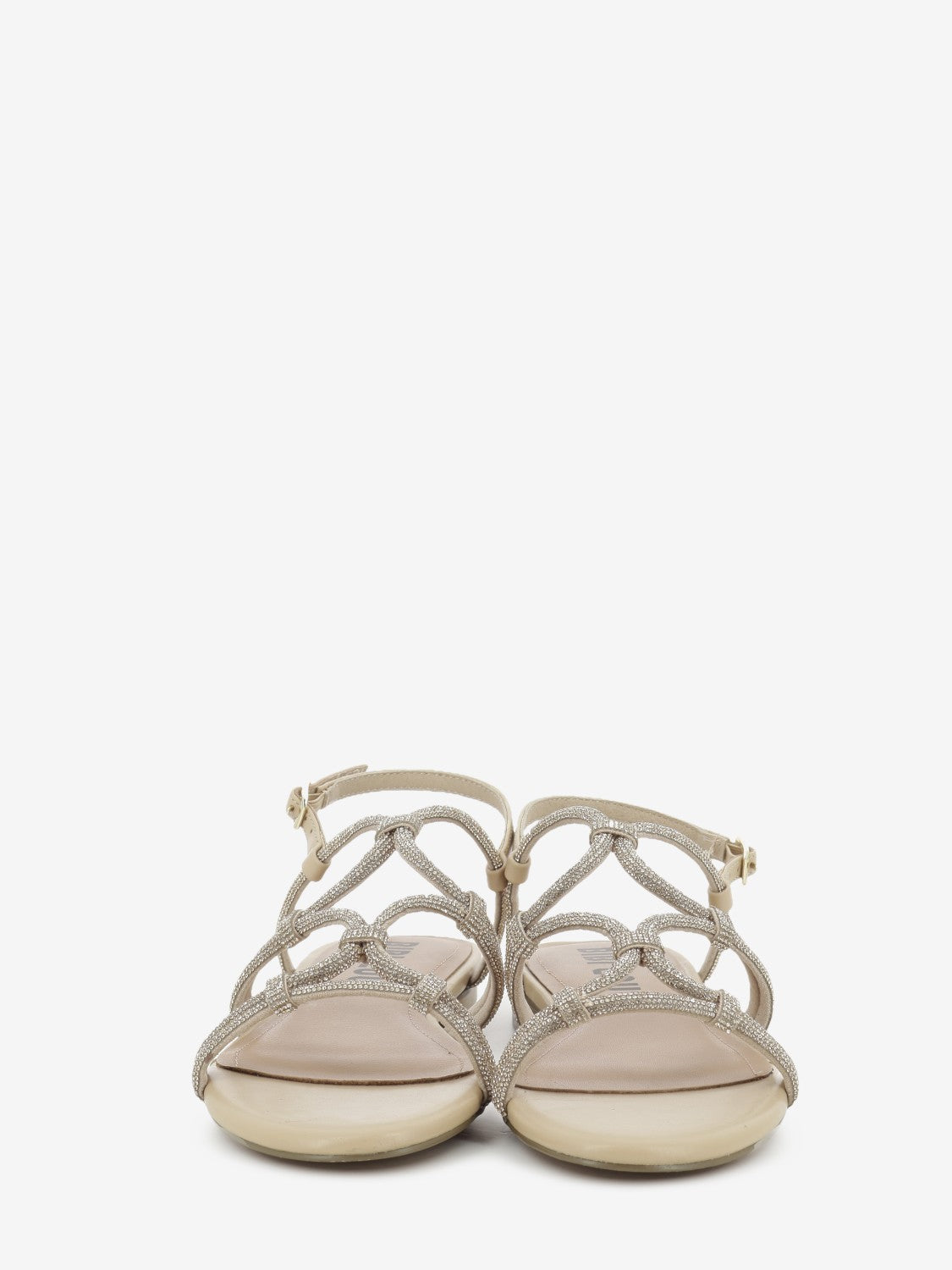 Nude jeweled sandal