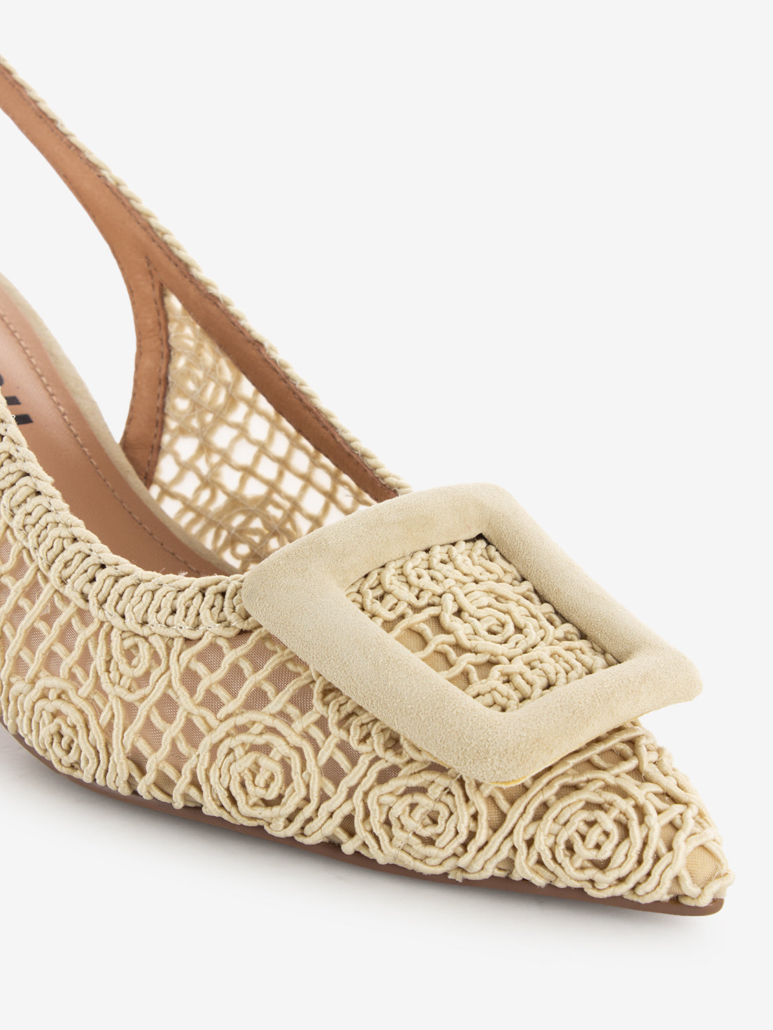 Slingback Dalila macramè offwhite