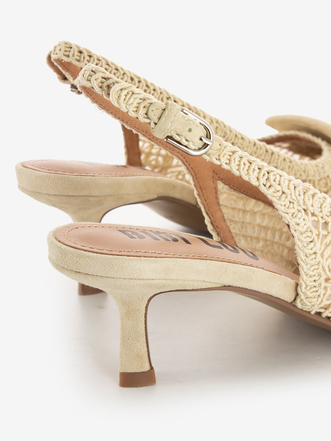 Slingback Dalila macramè offwhite