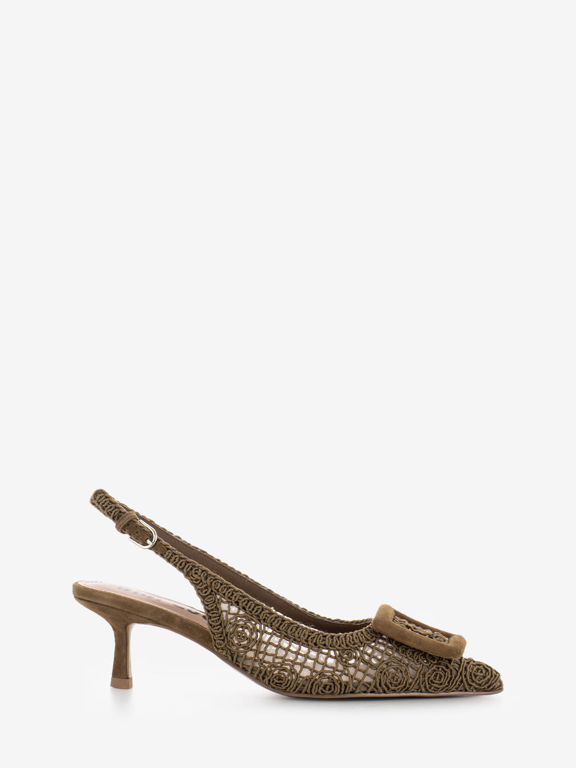 Slingback Dalila macramè marrone