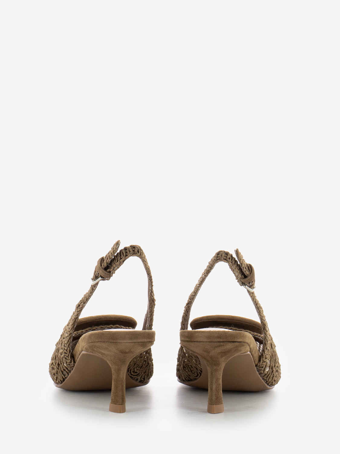 Slingback Dalila macramè marrone