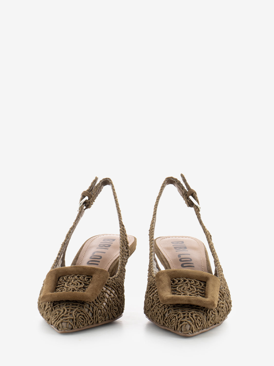 Slingback Dalila macramè marrone
