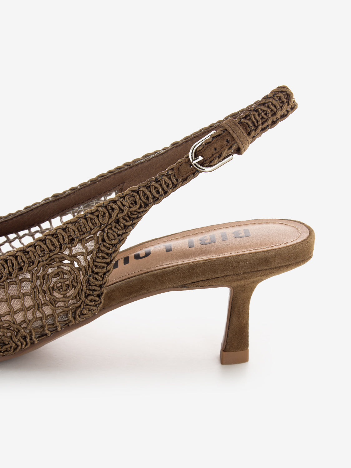 Slingback Dalila macramè marrone