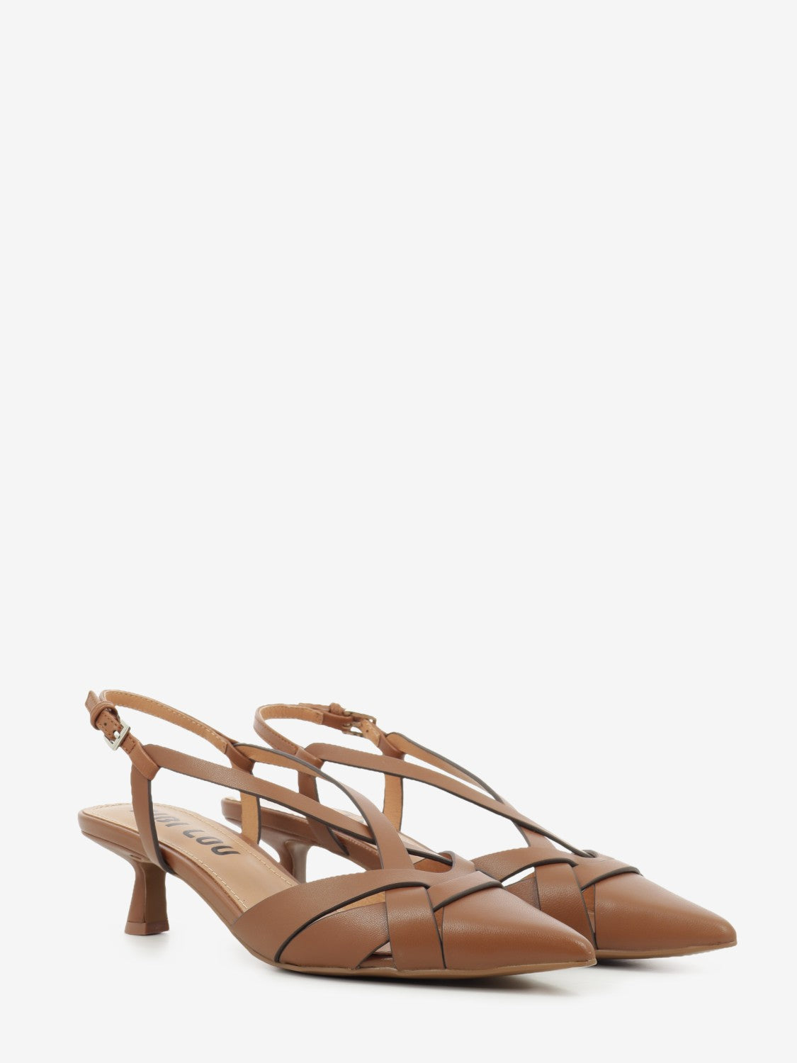 Leather slingback