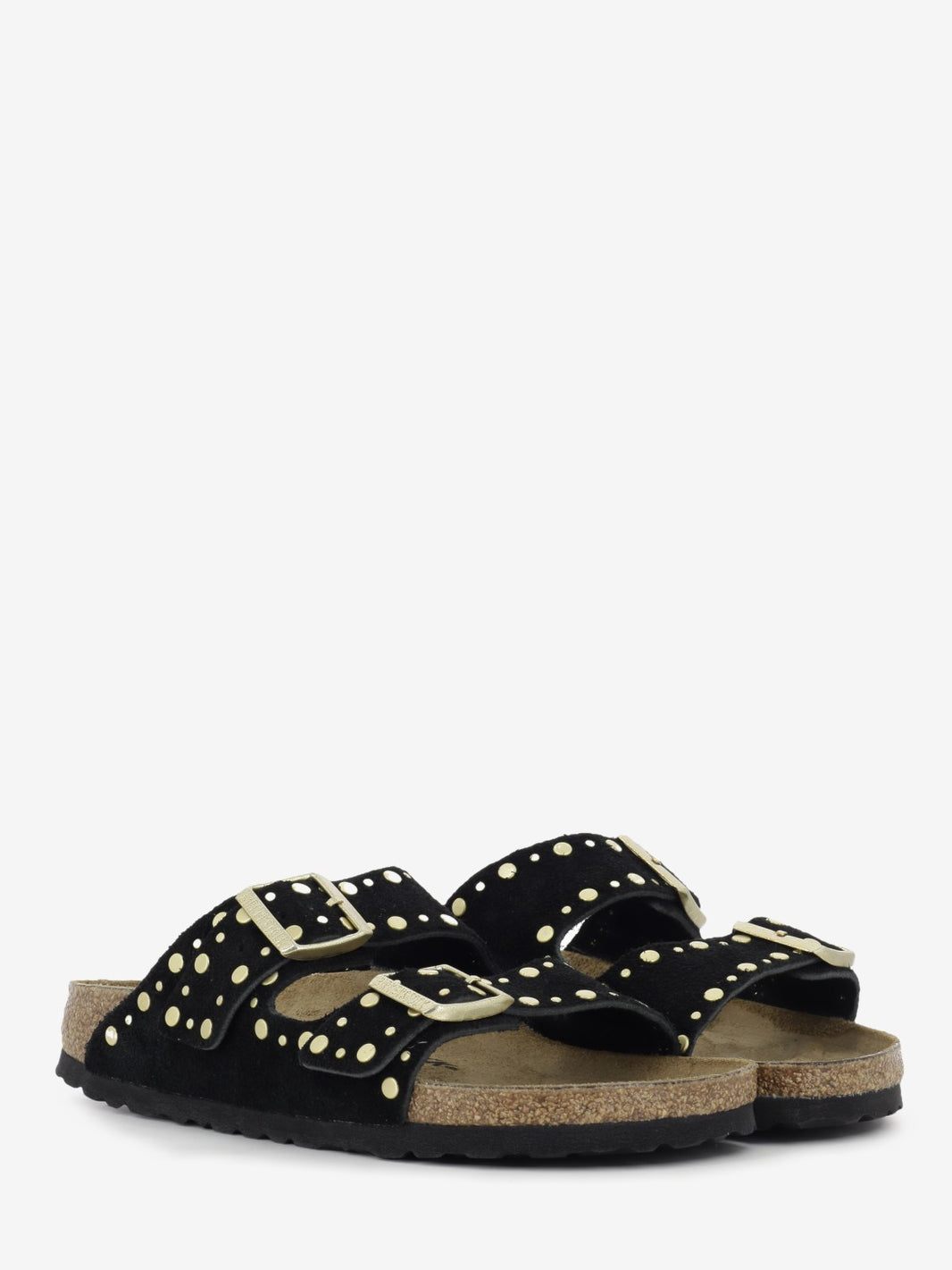 Arizona rivet black suede leather