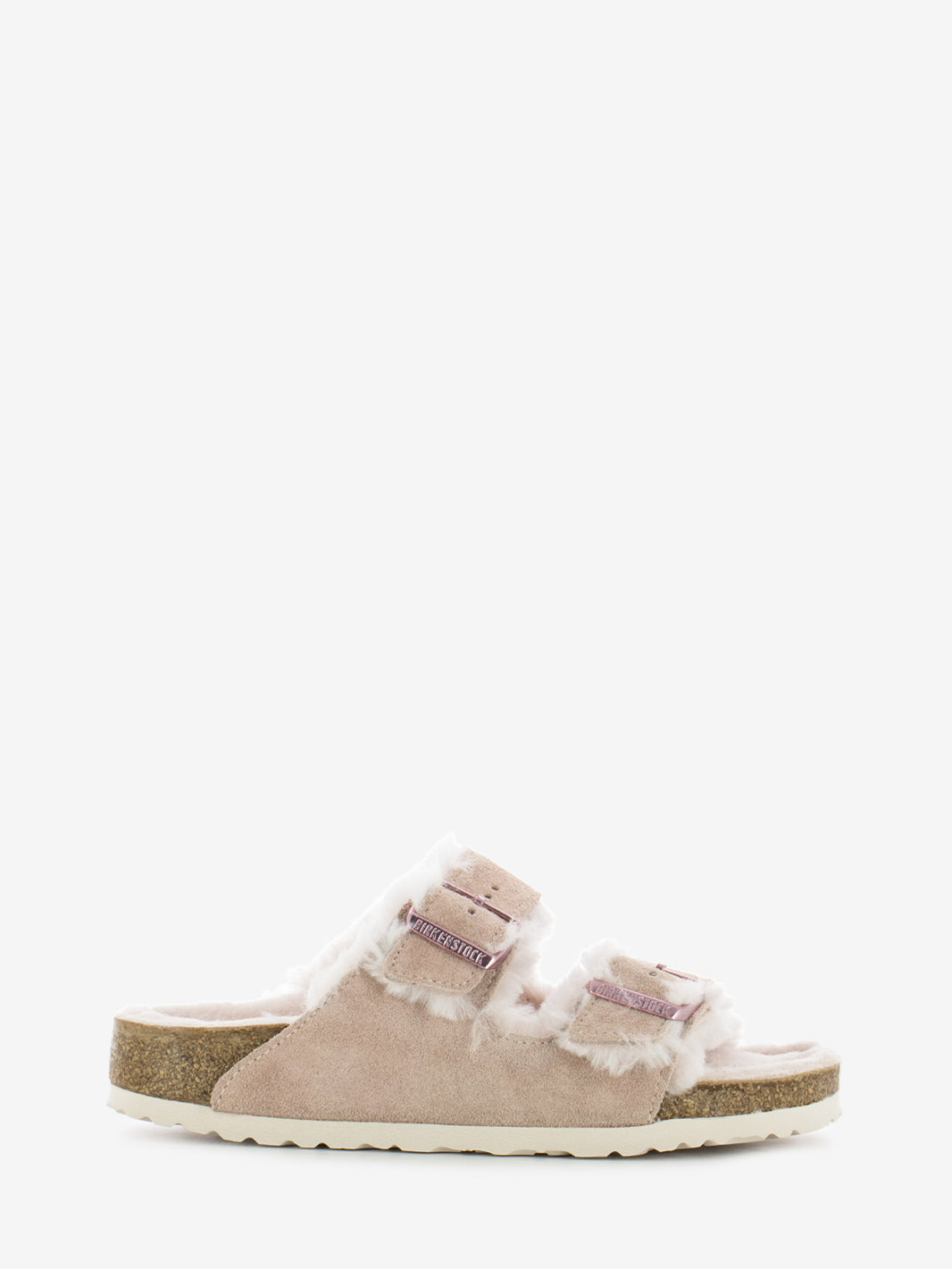 Arizona shearling light rose suede leather