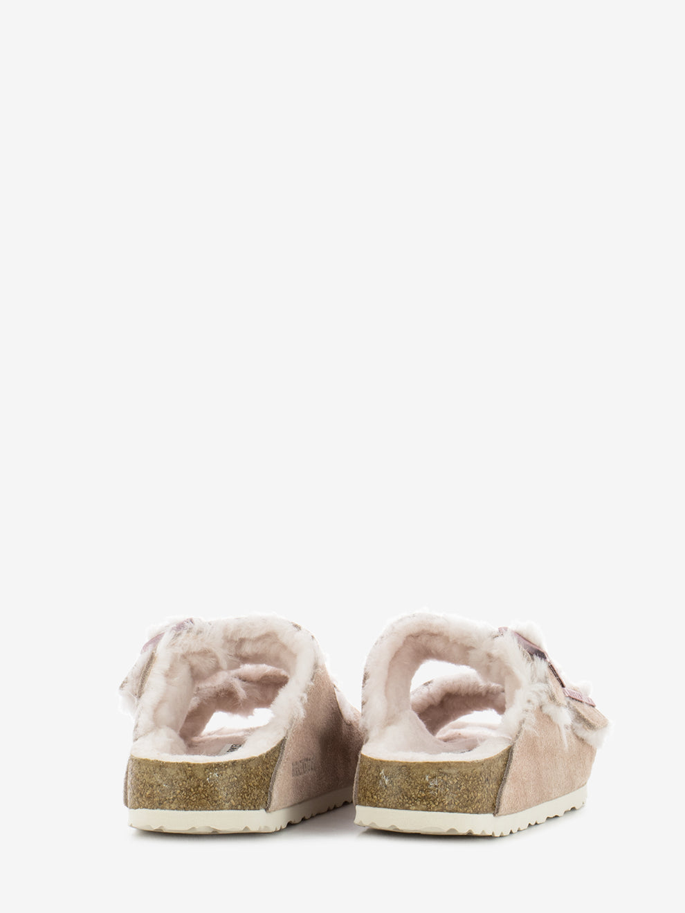 Arizona shearling light rose suede leather