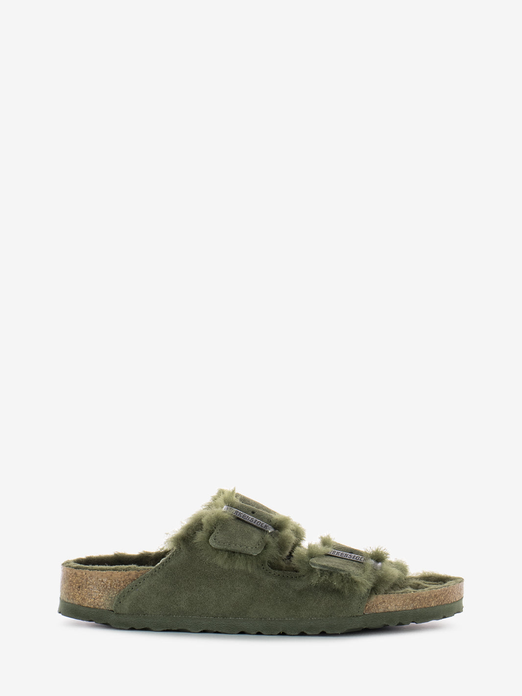 Arizona shearling thyme suede leather