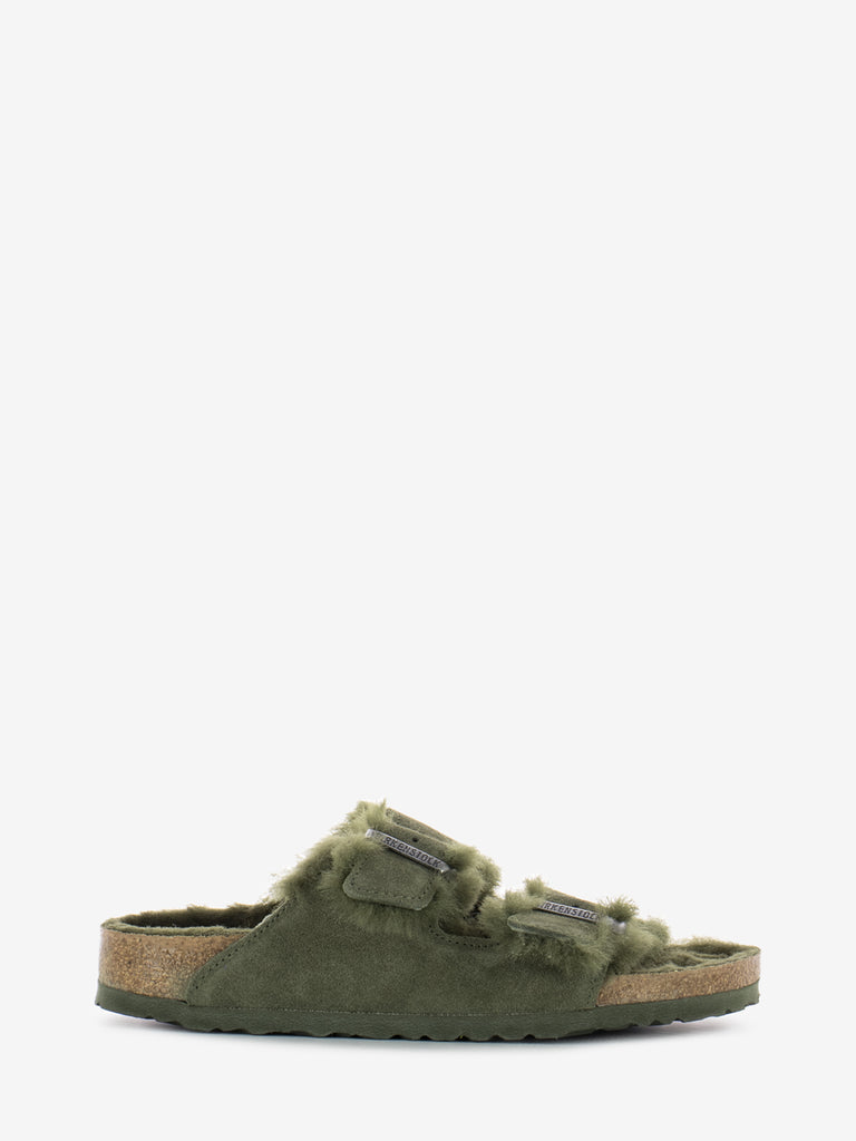 BIRKENSTOCK - Arizona shearling thyme suede leather