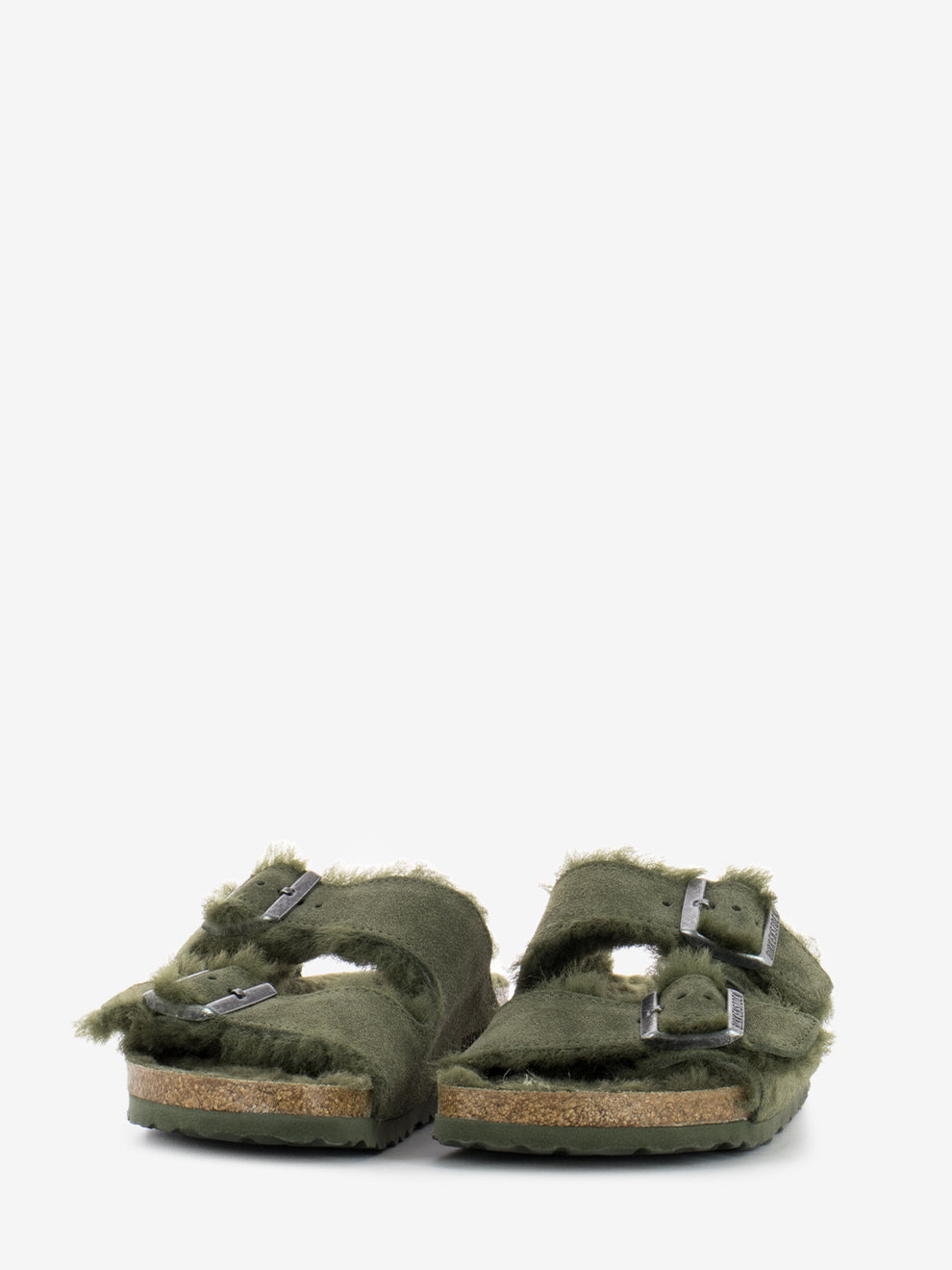 Arizona shearling thyme suede leather