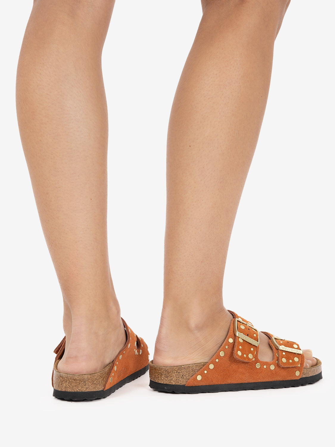 Arizona suede leather rivet dark rust