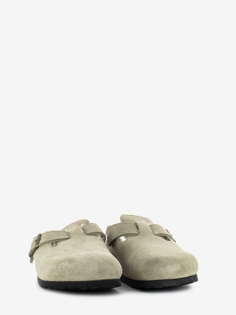 BIRKENSTOCK - Boston suede shearling taupe