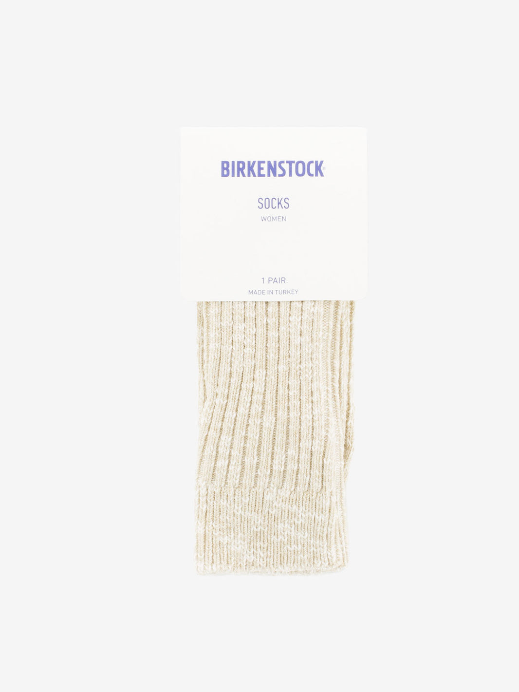 Calzini cotton slub beige / white