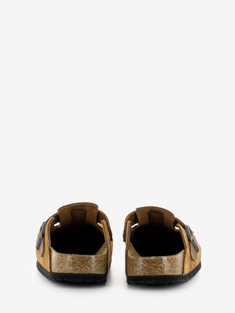 BIRKENSTOCK - Ciabatta Boston suede oiled leather cognac