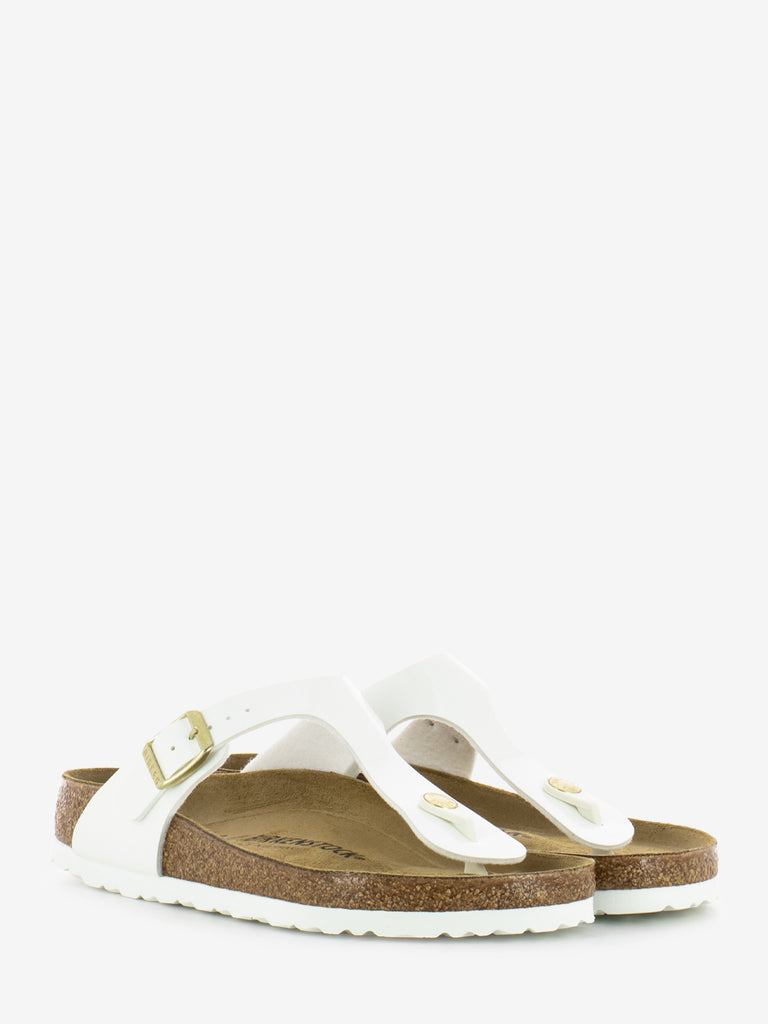 BIRKENSTOCK - Gizeh Birko Flor patent white