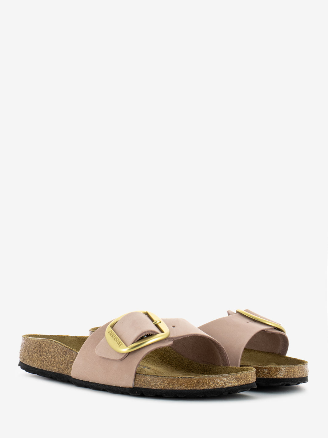 Madrid Big Buckle Nabuk Leather Soft Pink