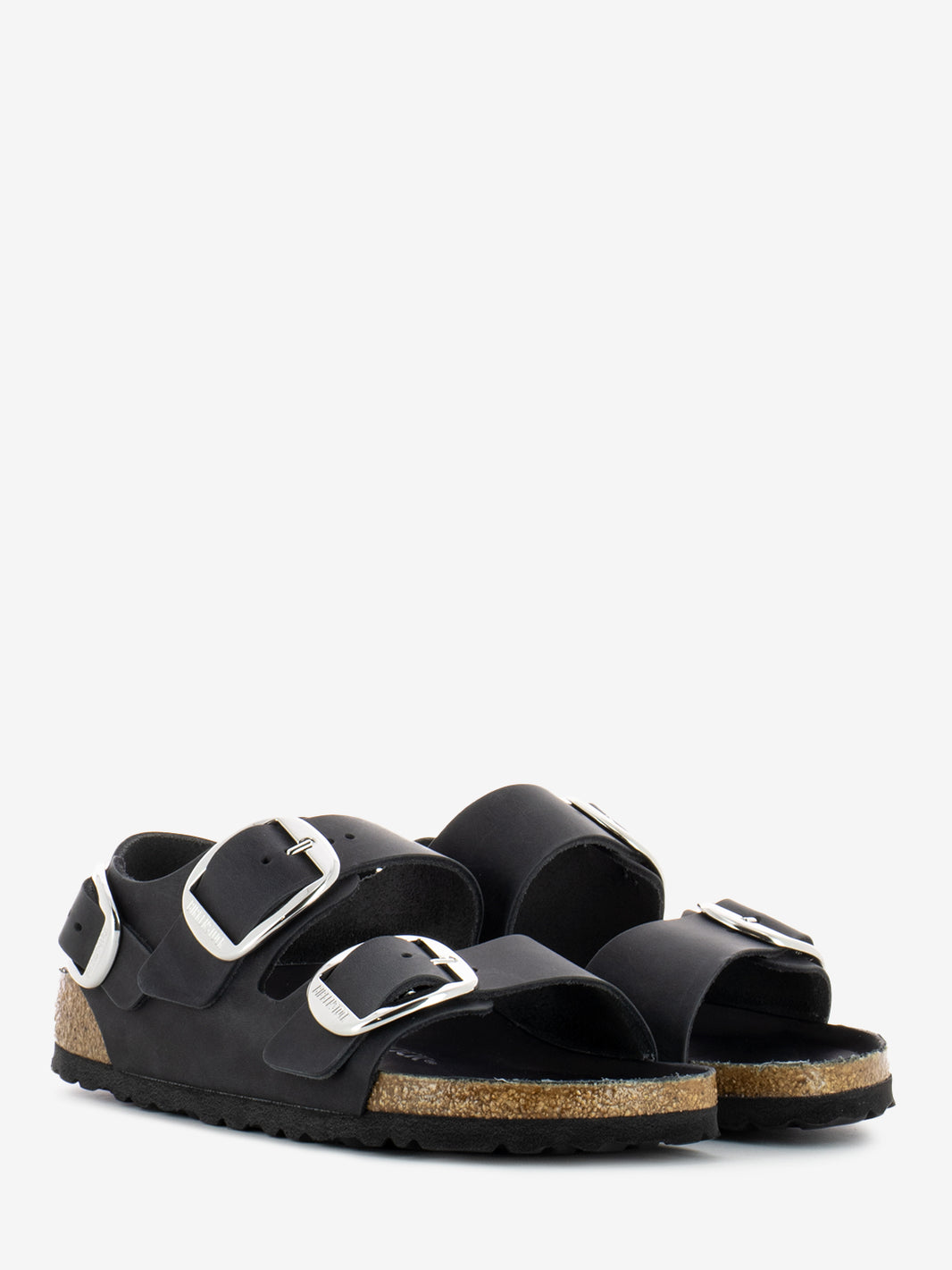 Milano Big Buckle Oiled Leather Black