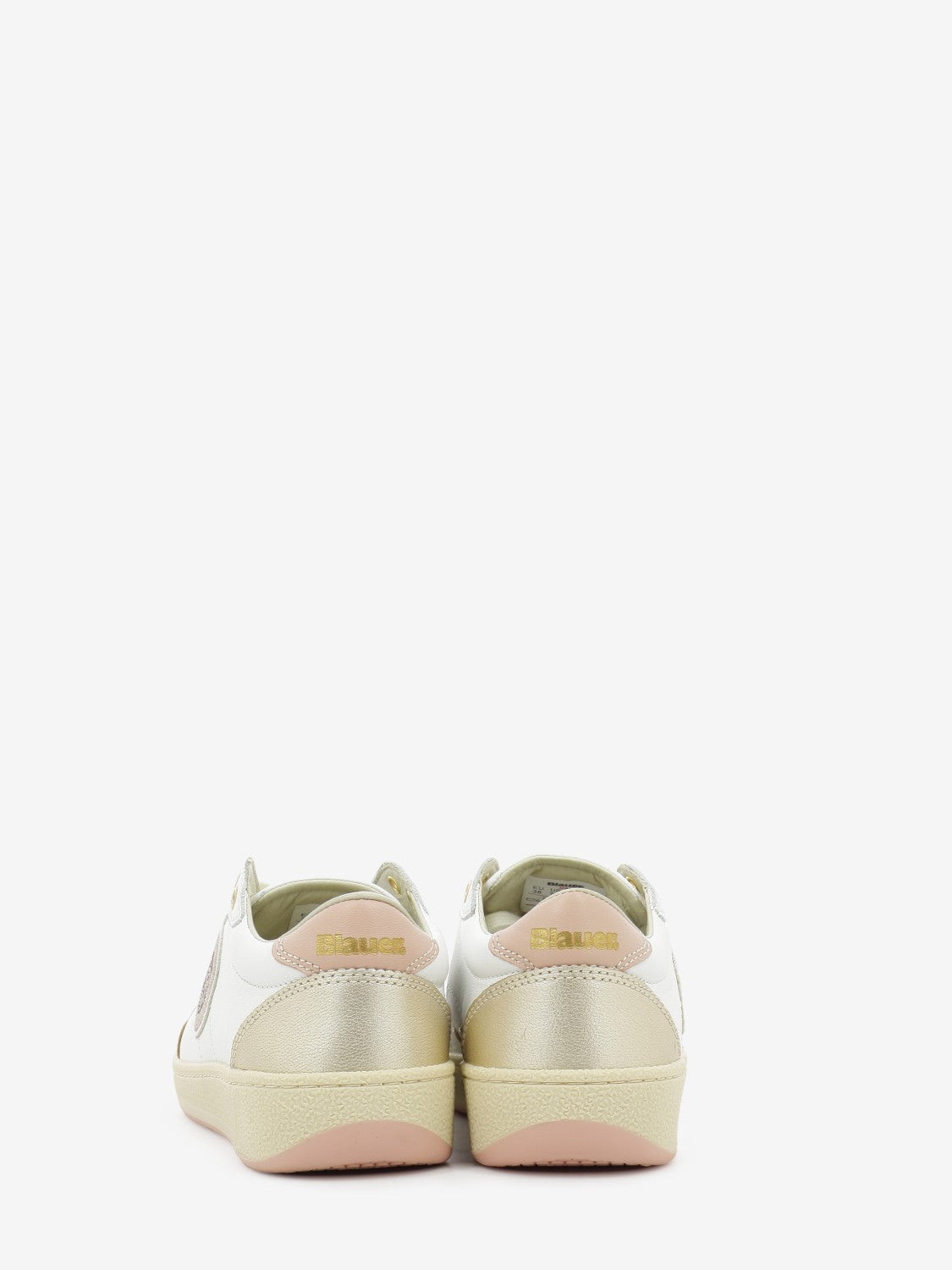 Platinum / nude leather sneakers