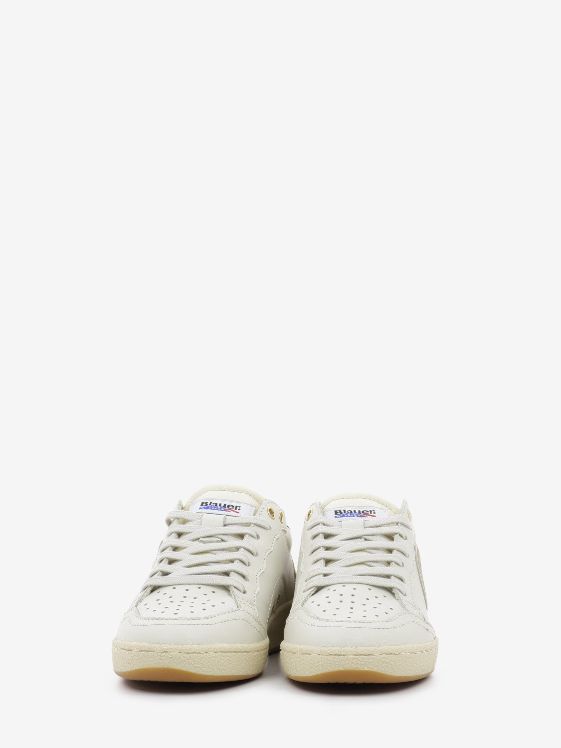 Sneakers in pelle white / brown