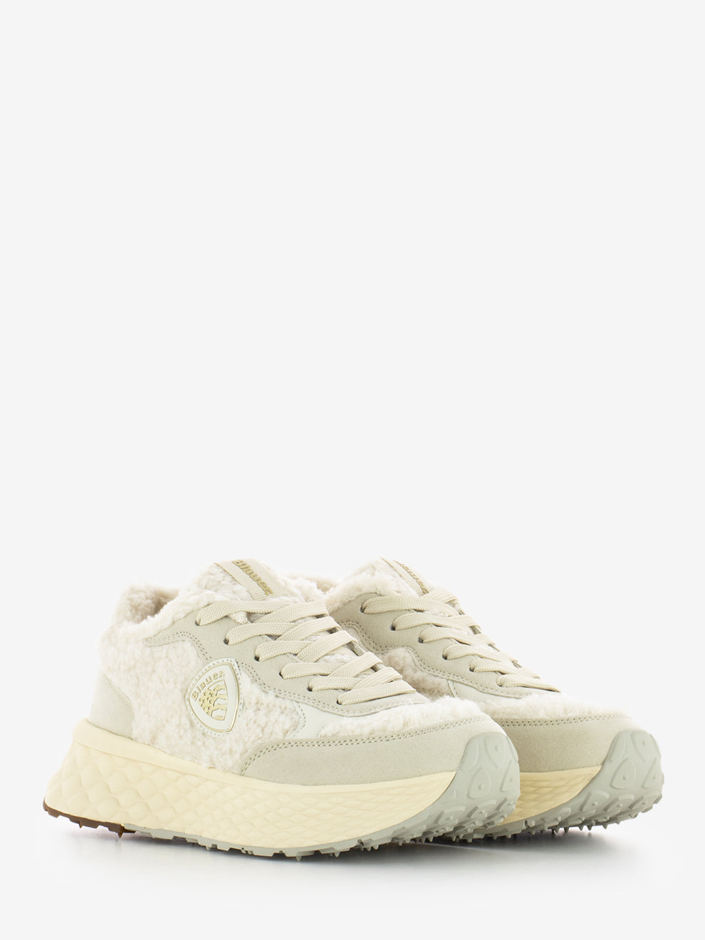 Lynn02-fur cream sneakers