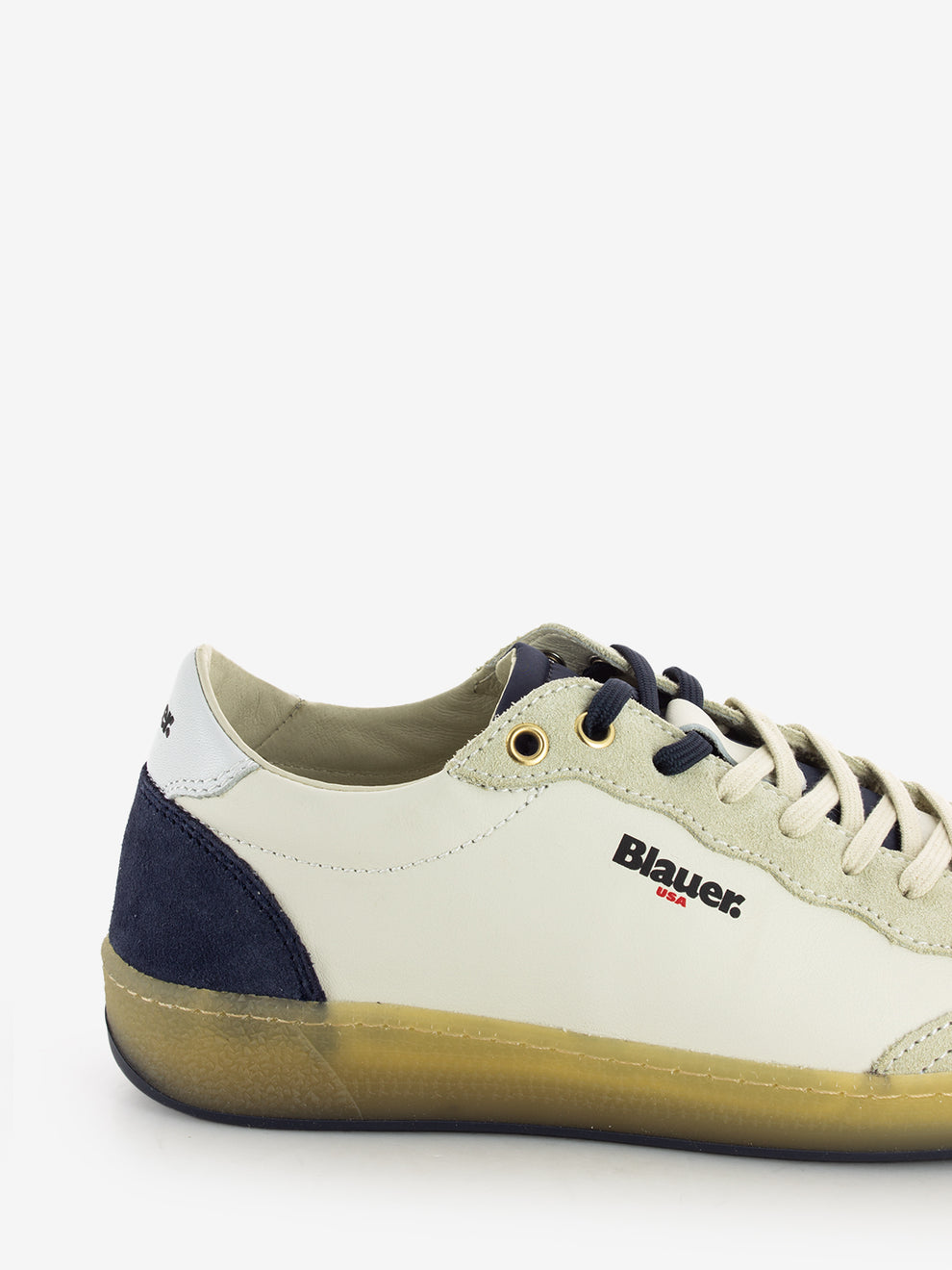 Sneakers M leather white / navy
