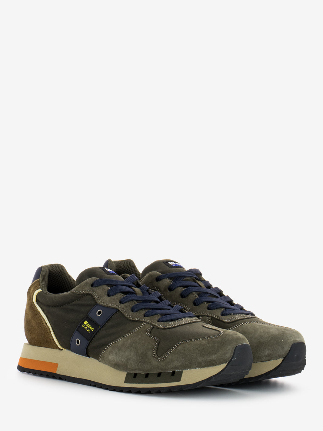 Military/brown sneakers