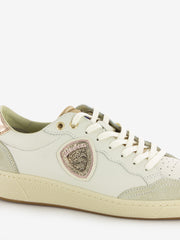BLAUER - Sneakers Olympia W leather suede white / nude
