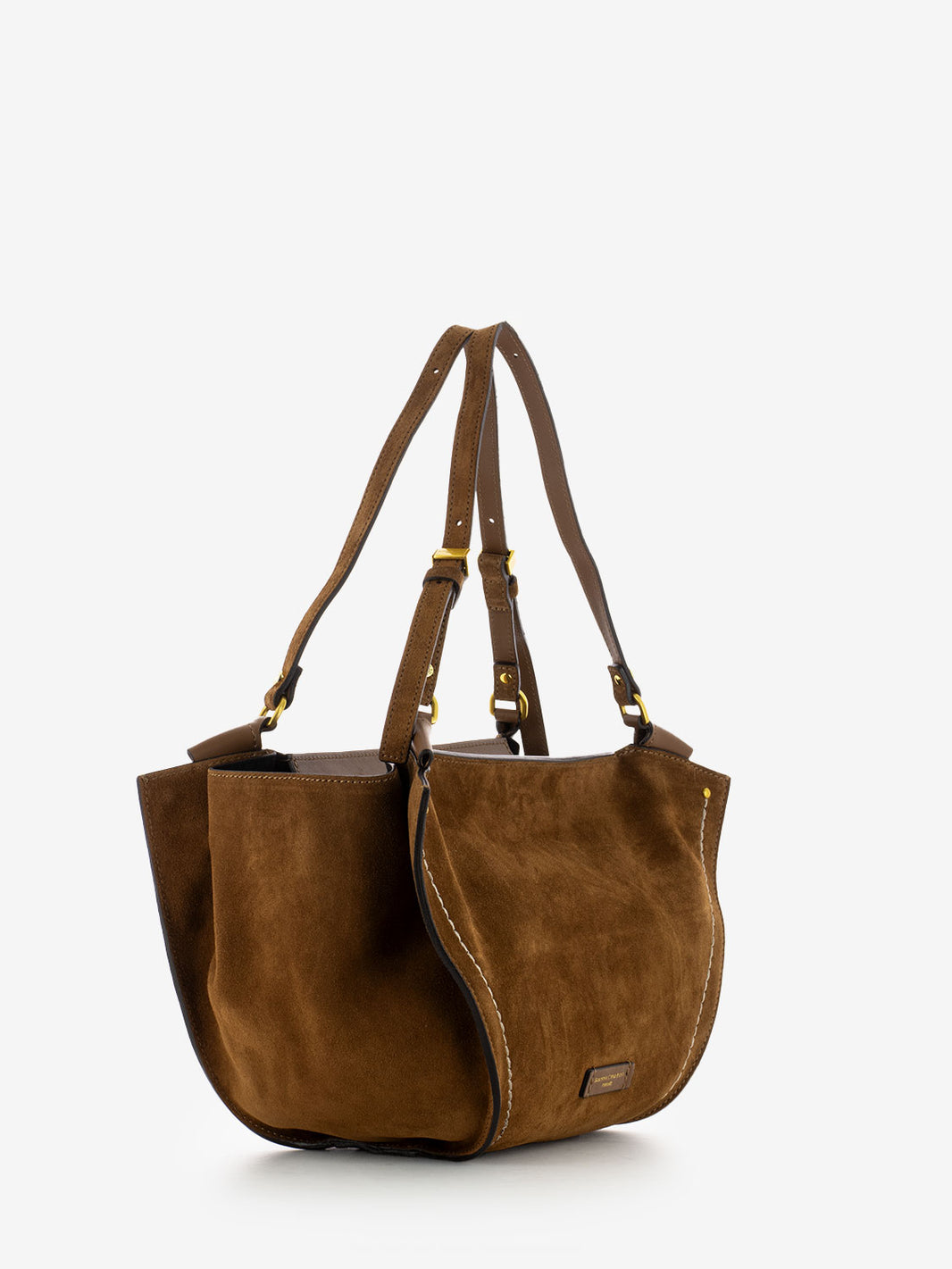 Borsa Bloom in pelle cognac