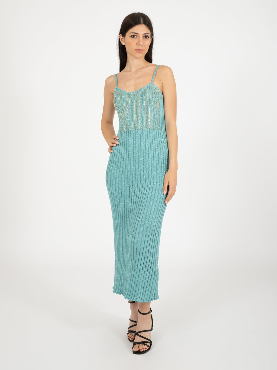 Dress with rhinestone inserts goutte lux