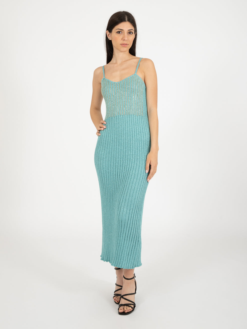Dress with rhinestone inserts goutte lux