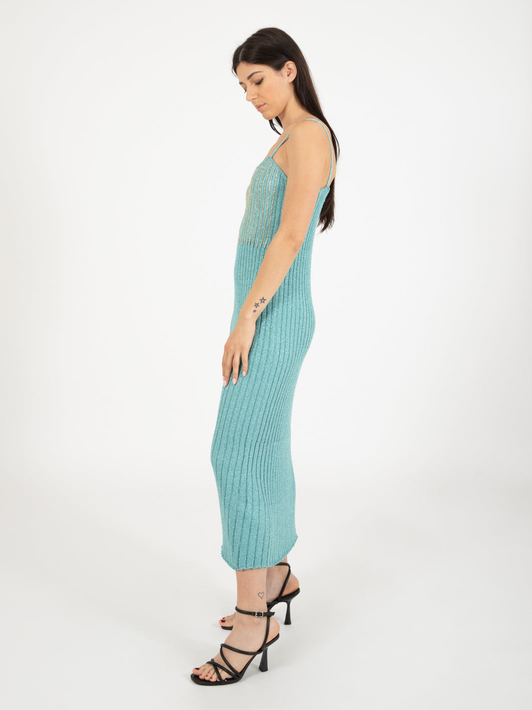 Dress with rhinestone inserts goutte lux