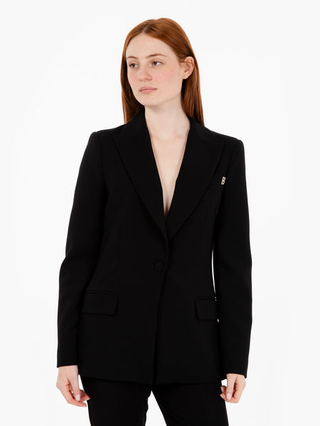 Blazer in wool cady nero