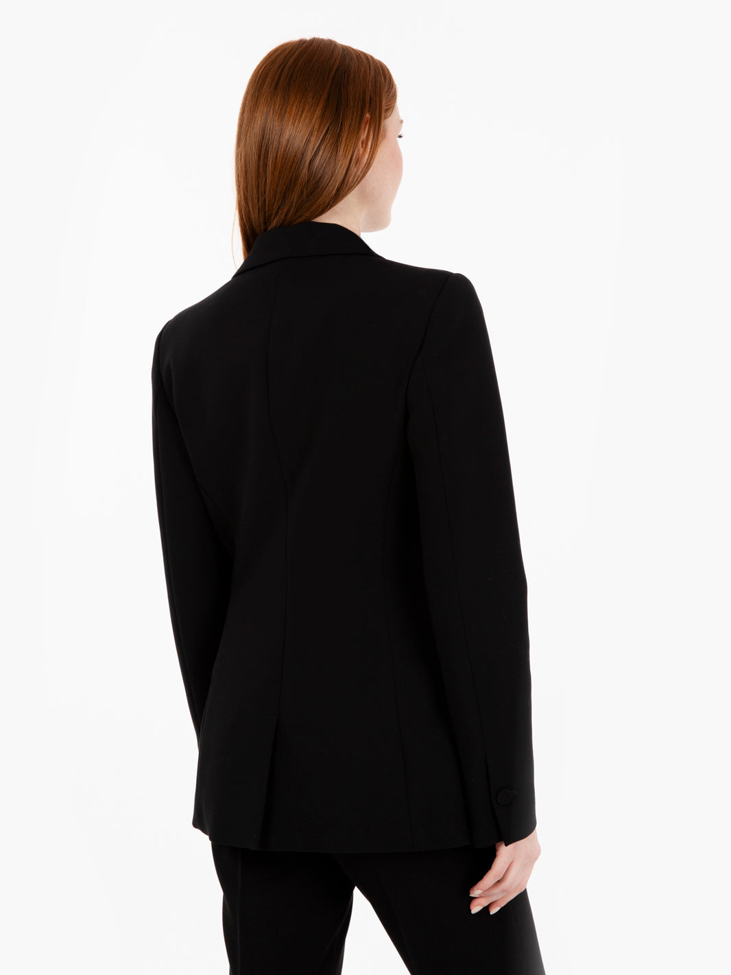 Black wool cady blazer