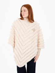 BLUGIRL - Poncho morbido butter cream