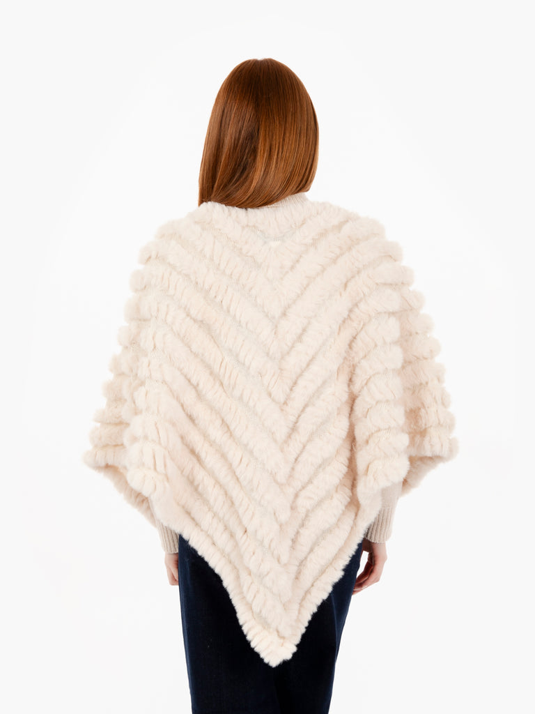 BLUGIRL - Poncho morbido butter cream