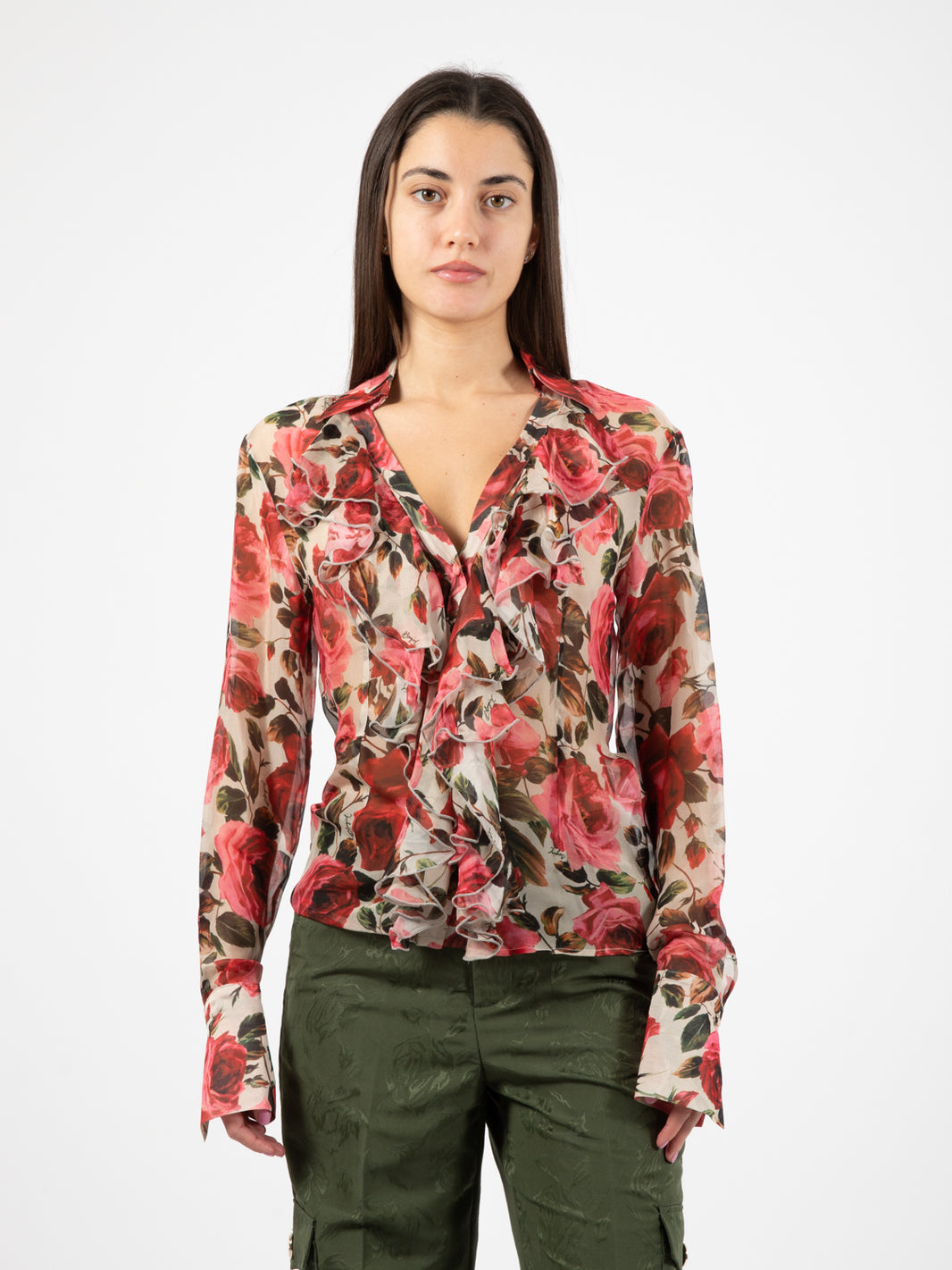 Deep roses multicolor shirt