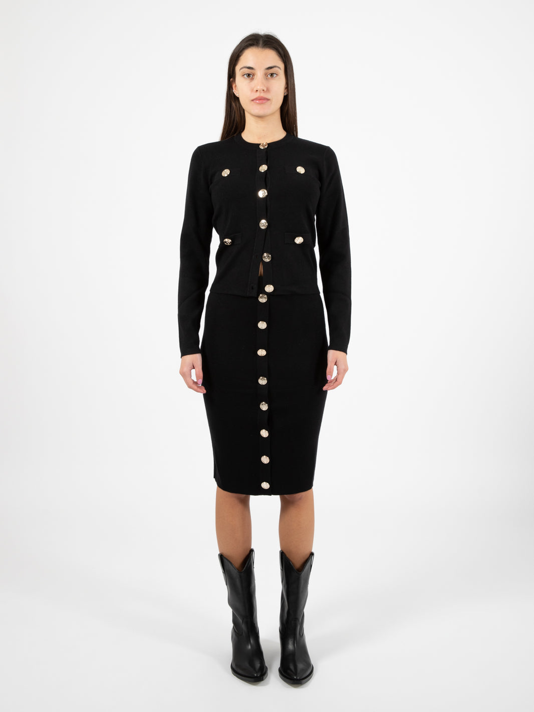 Black Cardigan with Pockets