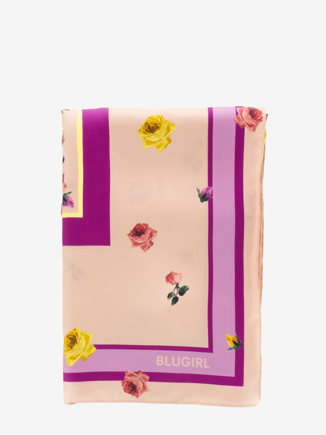 Rose silk scarf