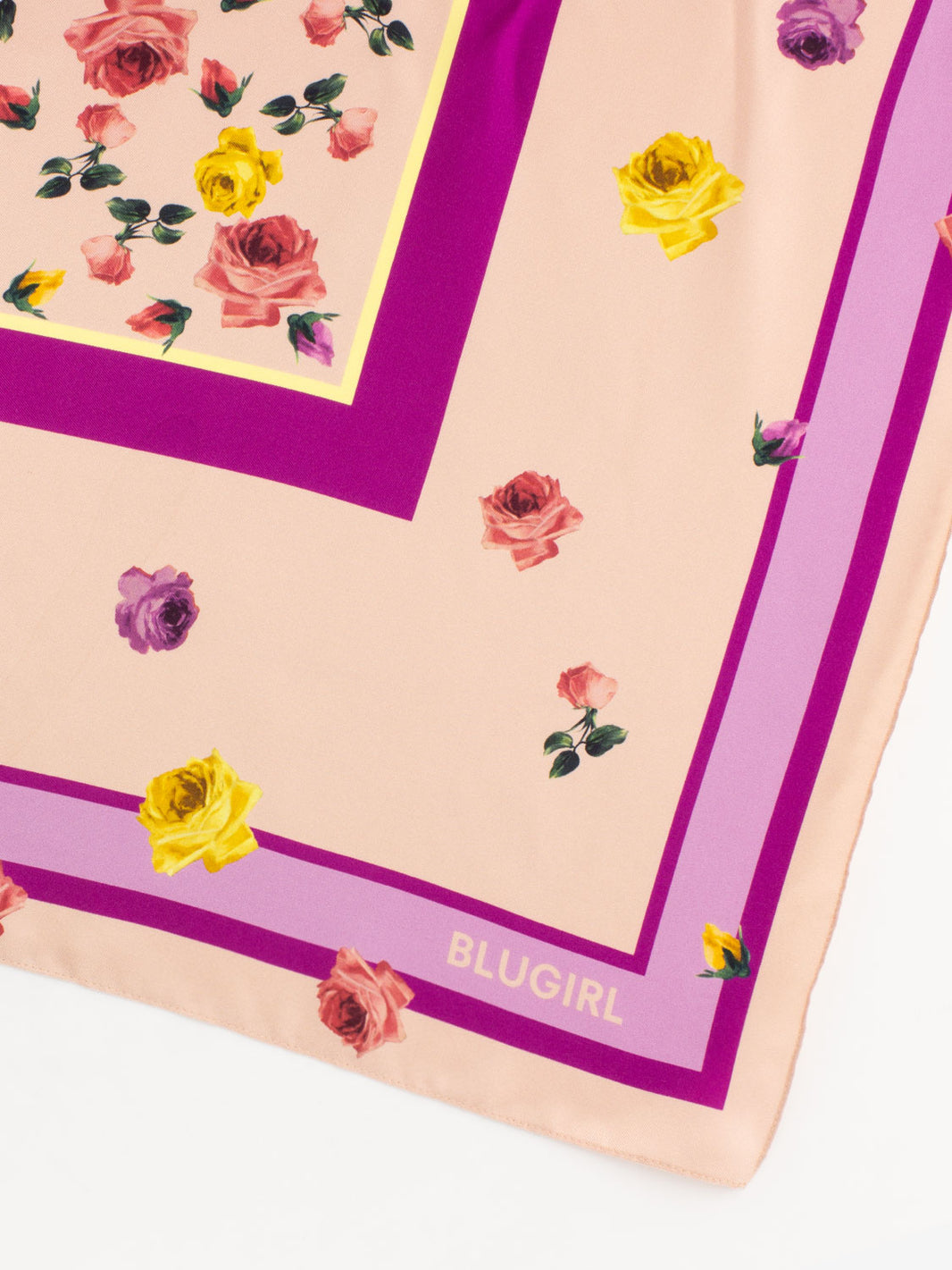 Rose silk scarf
