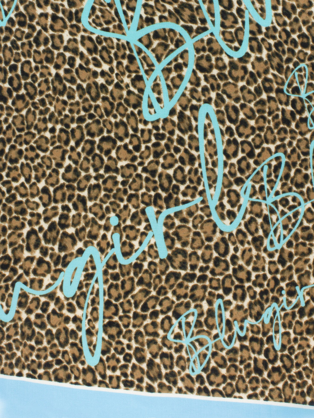 Bachelor button animal print scarf