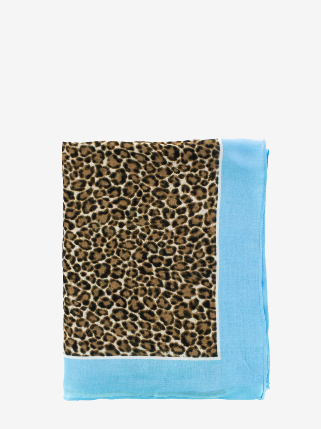 Bachelor button animal print scarf