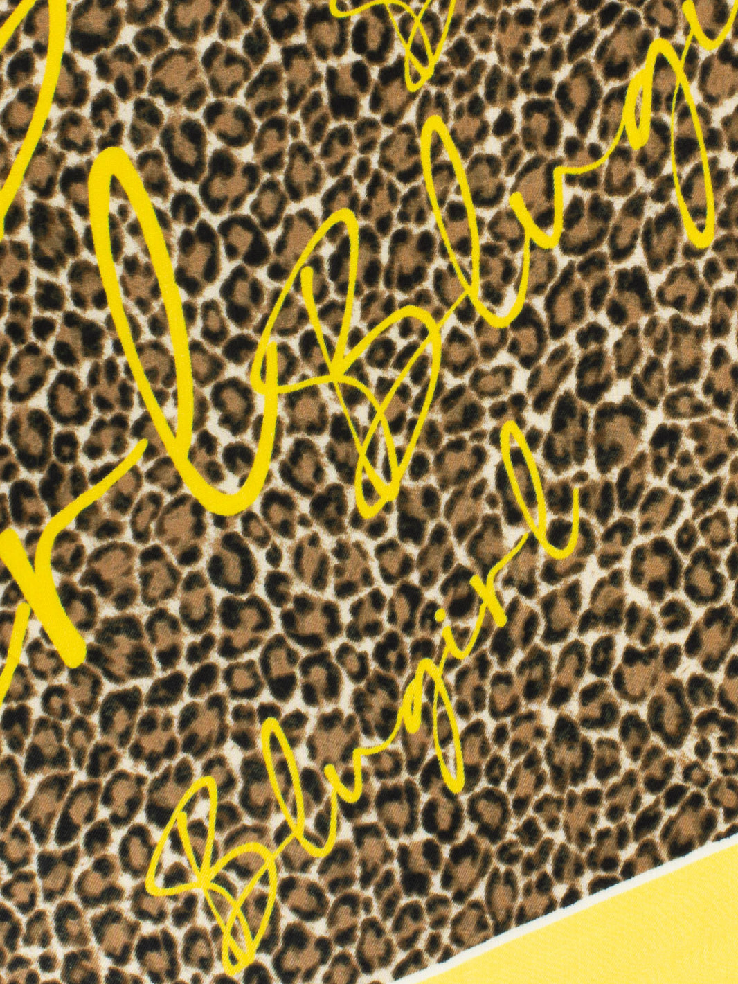 Banana cream animal print scarf