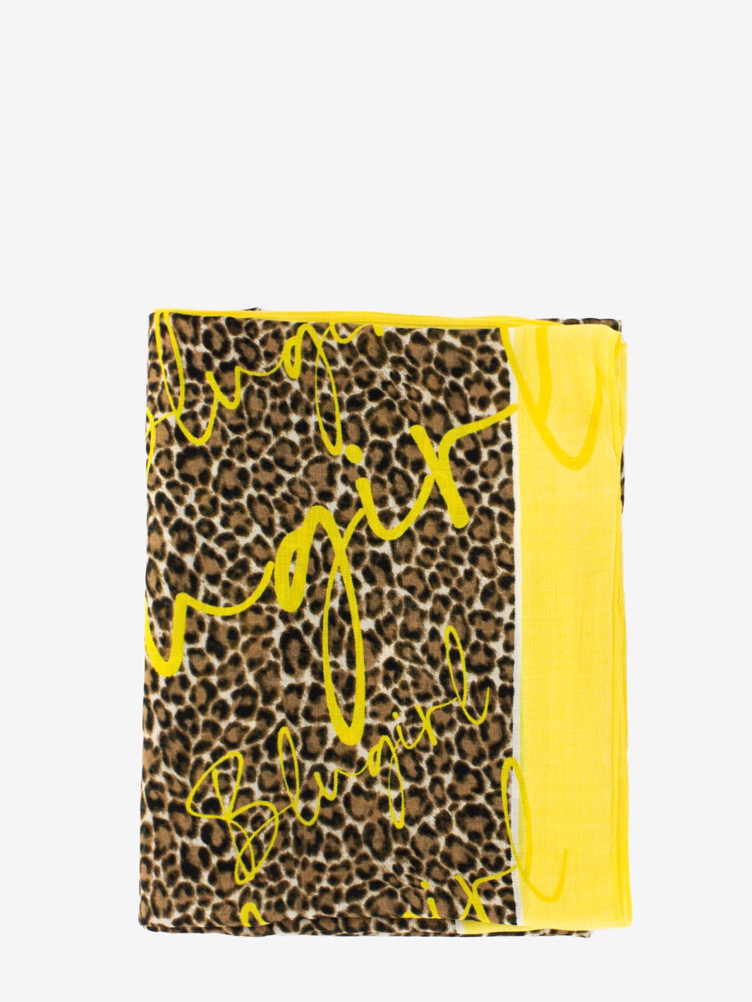 Banana cream animal print scarf
